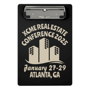Retro-Style Real Estate Conference  Mini Clipboard