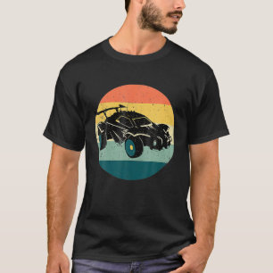Retro Style Rocket RC Soccer Car League Funny Game T-Shirt