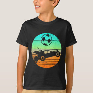 Retro Style Rocket Rc Soccer Car League Gamer Gift T-Shirt