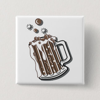 retro style root beer graphic 2 inch square button
