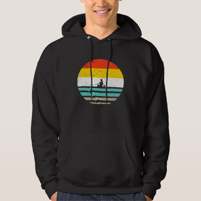 Retro Style Rowing Funny Rower Boating Team Gift M Hoodie (Front)