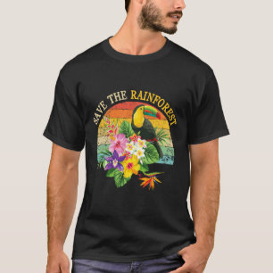 Retro Style Save The Rainforest Earth Day Gift T-Shirt