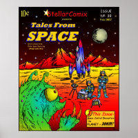 Retro Style Sci-Fi Comic Book