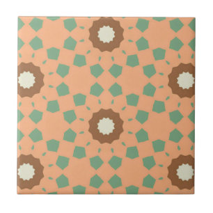 Retro style seamless floral pattern tile