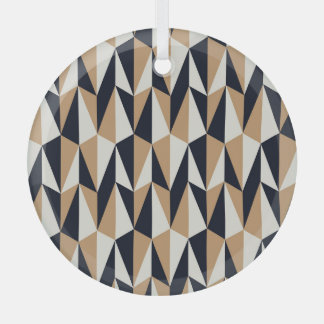 Retro Style: Seamless Vintage Pattern Glass Ornament