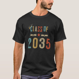 Retro Style Senior Graduation 2035 Men Women Class T-Shirt