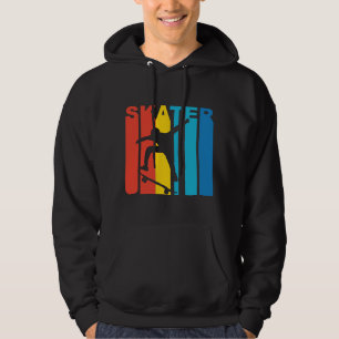 Retro Style Skater Skateboarder Skateboarding Hoodie