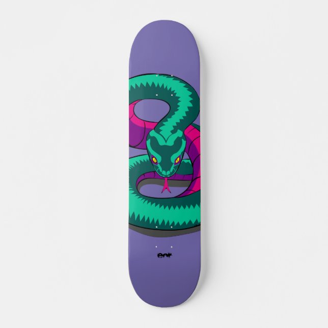 Retro Style Snake Skateboard Design (Front)