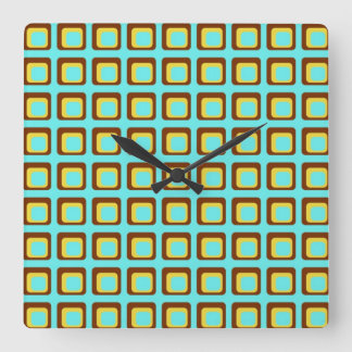 Retro Style Squares Wall Clock