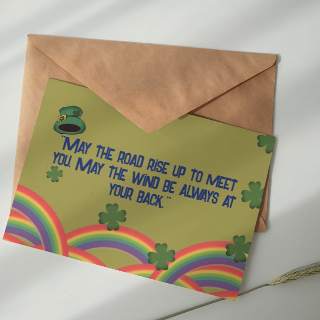 Retro Style St. Patrick's Day Irish Blessings Postcard (Retro Style St. Patrick's Day Irish Blessings Postcard
)