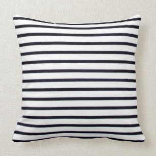 Retro-Style-Striped-Black-White-Pillow-Set's Throw Pillow