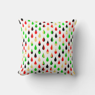 Retro Style Tear Drop Colourful Throw Pillow