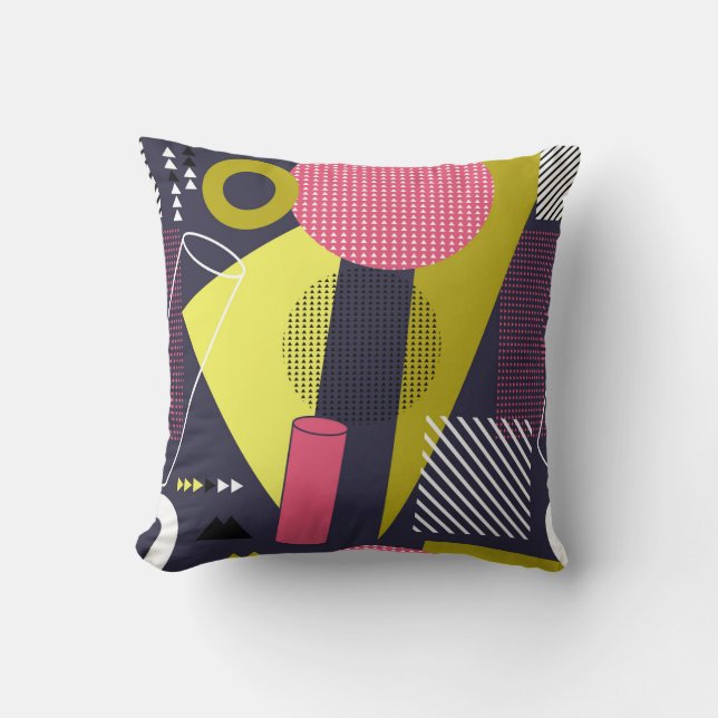 Retro style texture, pattern design. art,abstract, throw pillow (Front)