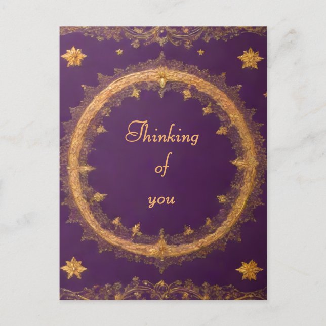 Retro Style "Thinking of You" Postcard (Front)