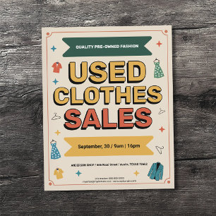 Retro-Style - Used Clothes Sales  Flyer