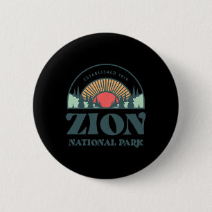 Retro Style Utah Zion National Park  2 Inch Round Button