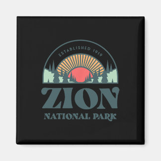 Retro Style Utah Zion National Park  Magnet