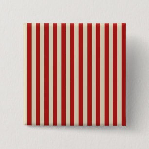 Retro Style Vertical PopCorn Classic Stripes 2 Inch Square Button