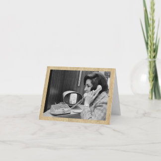 Retro-Style "Video Phone Call” Note Card