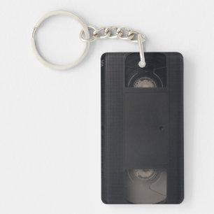 Retro style video tape keychain