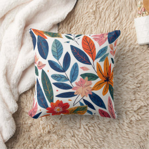 Retro style watercolor  throw pillow