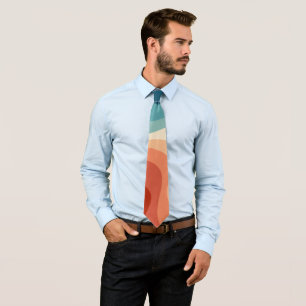 Retro style waves tie