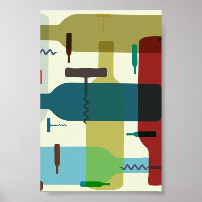 Retro style wine design poster (Front)