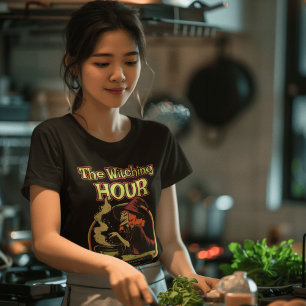 Retro-Style Witch Performing Magic Spellbinding  T-Shirt