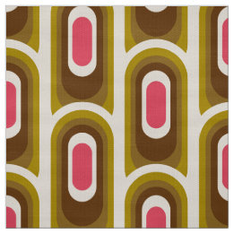 Retro styled 60s 70s pattern fabric