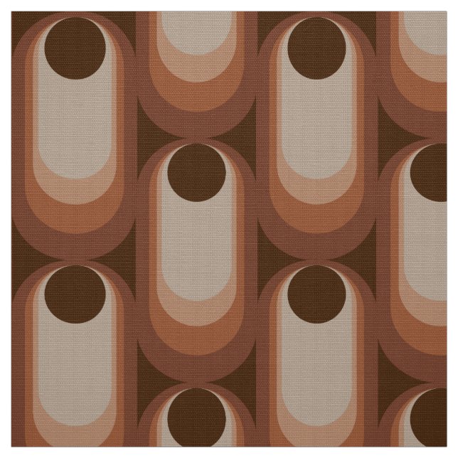 Retro styled 60s 70s pattern fabric (Swatch)