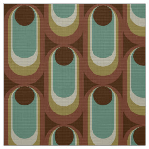 Retro styled 60s 70s pattern fabric