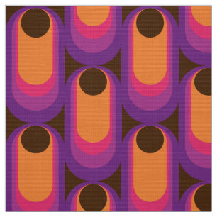 Retro styled 60s 70s pattern fabric
