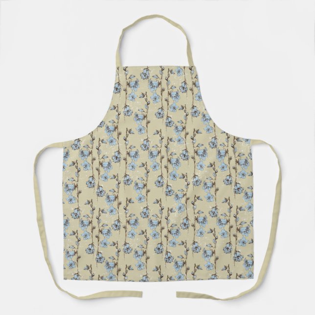 Retro-styled Bluebells Apron (Front)
