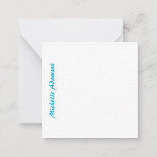 Retro Stylish Elegant Plain Sky Blue White Card