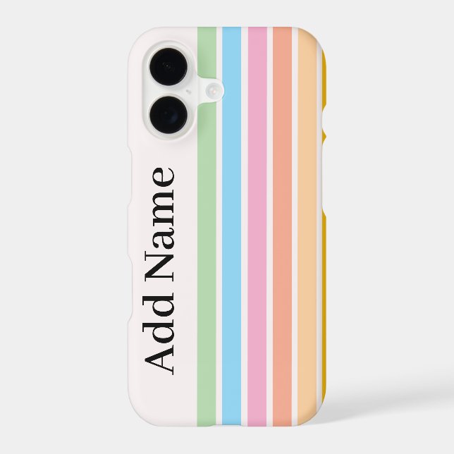 Retro Stylish Modern Personalized Name Classic  iPhone Case (Back)