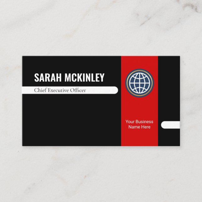 Retro Stylish Office Departmental Store Owner Business Card (Front)