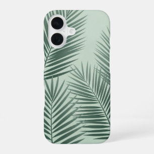 Retro Stylized Tropical Fronds iPhone 16 Case