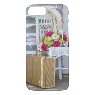 retro suitcase and flower basket Case-Mate iPhone case