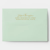 Retro Summer Abstract Stripes Mint Return Address 