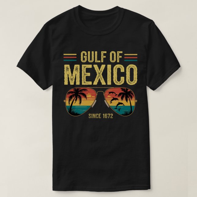 Retro Summer Aesthetic Gulf of Mexico T-shirt (Design Front)