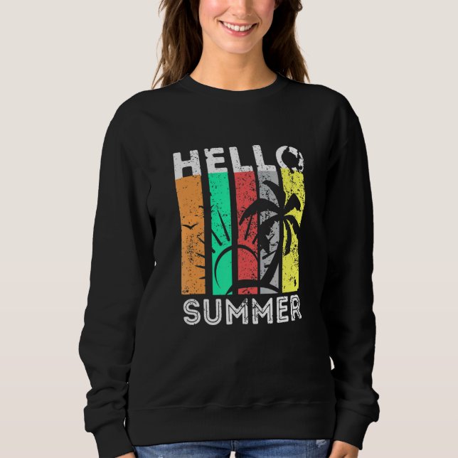 Retro Summer Beach Holiday Sweatshirt (Front)