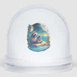 Retro Summer Beach Sloth Snowglobe<br><div class="desc">Retro Summer Beach Sloth</div>