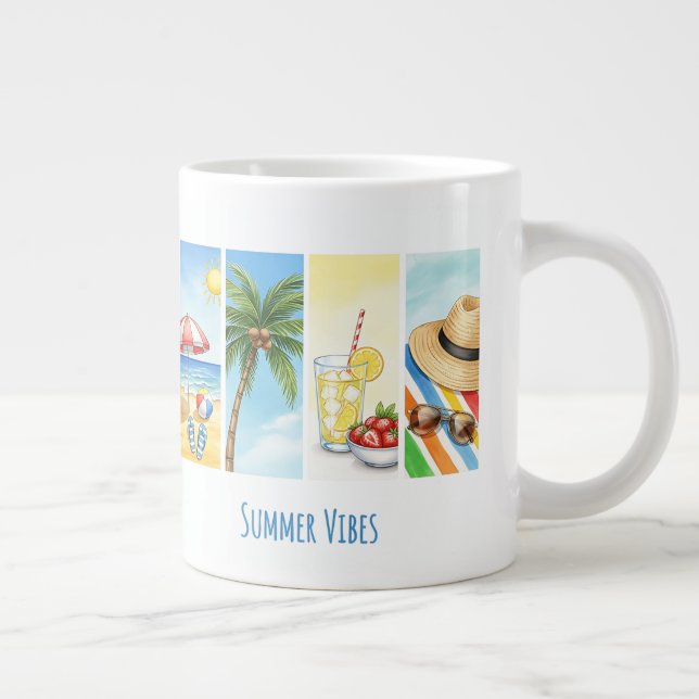 Retro Summer Beach Vibes Sublimation Mug – Vintage (Right)
