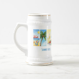 Retro Summer Beach Vibes Sublimation Mug – Vintage