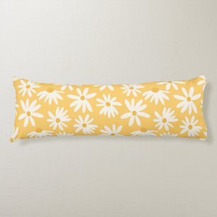 Retro Summer Daisies Pattern Small #5 #pattern  Body Pillow