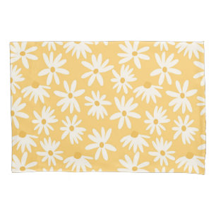 Retro Summer Daisies Pattern Small #5 #pattern Pillowcase