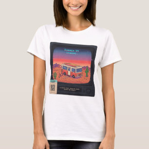 Retro Summer Error 404 T-Shirt   Glitch Art