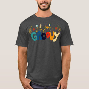 Retro Summer Funny Happy Face Flowers Women T-Shirt