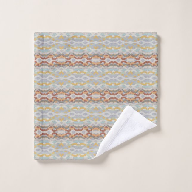 Retro Summer Geometric Color Block Pattern Design (Gant de toilette)