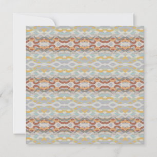 Retro Summer Geometric Color Block Pattern Design Card